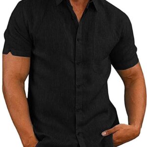 Ericdress Pocket Plain Lapel Single-Breasted Men's Shirt