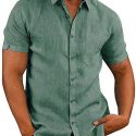 Ericdress Pocket Plain Lapel Single-Breasted Men’s Shirt