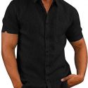 Ericdress Pocket Plain Lapel Single-Breasted Men’s Shirt