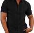 Ericdress Pocket Plain Lapel Single-Breasted Men’s Shirt