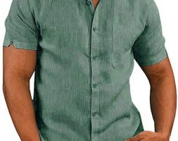 Ericdress Pocket Plain Lapel Single-Breasted Men’s Shirt