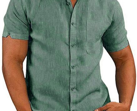 Ericdress Pocket Plain Lapel Single-Breasted Men’s Shirt