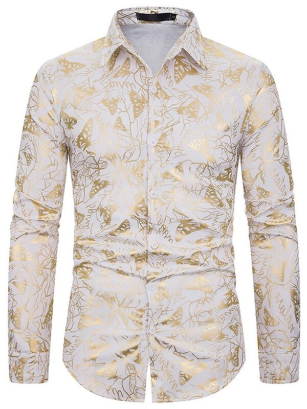 Ericdress Print Animal Lapel Single-Breasted Men's Shirt