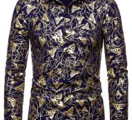 Ericdress Print Animal Lapel Single-Breasted Men’s Shirt