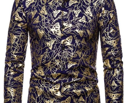 Ericdress Print Animal Lapel Single-Breasted Men’s Shirt