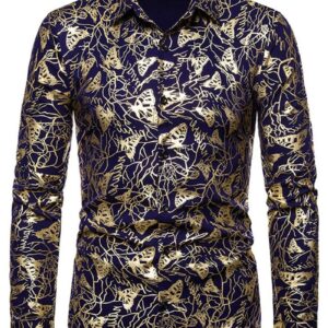 Ericdress Print Animal Lapel Single-Breasted Men's Shirt