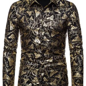 Ericdress Print Animal Lapel Single-Breasted Men's Shirt