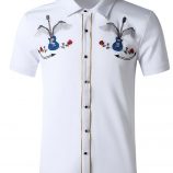 Ericdress Print Casual Color Block Single-Breasted Fall Men’s Shirt