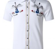 Ericdress Print Casual Color Block Single-Breasted Fall Men’s Shirt