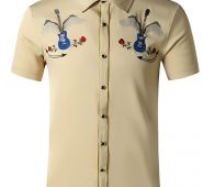 Ericdress Print Casual Color Block Single-Breasted Fall Men’s Shirt