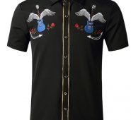 Ericdress Print Casual Color Block Single-Breasted Fall Men’s Shirt