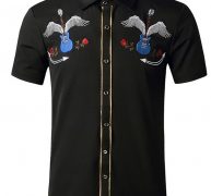 Ericdress Print Casual Color Block Single-Breasted Fall Men’s Shirt