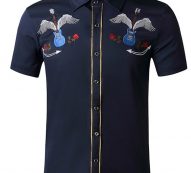 Ericdress Print Casual Color Block Single-Breasted Fall Men’s Shirt