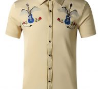 Ericdress Print Casual Color Block Single-Breasted Fall Men’s Shirt