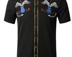 Ericdress Print Casual Color Block Single-Breasted Fall Men’s Shirt