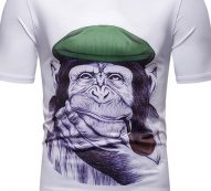 Ericdress Print Casual Color Block Slim Mens T-shirt