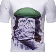 Ericdress Print Casual Color Block Slim Mens T-shirt