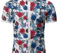 Ericdress Print Casual Floral Single-Breasted Men’s Shirt