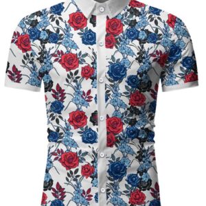 Ericdress Print Casual Floral Single-Breasted Men's Shirt