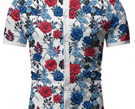 Ericdress Print Casual Floral Single-Breasted Men’s Shirt