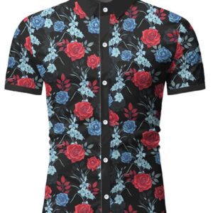 Ericdress Print Casual Floral Single-Breasted Men's Shirt