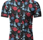 Ericdress Print Casual Floral Single-Breasted Men’s Shirt