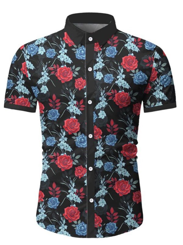Ericdress Print Casual Floral Single-Breasted Men's Shirt
