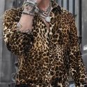 Ericdress Print Casual Leopard Spring Single-Breasted Men’s Shirt