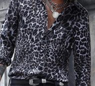 Ericdress Print Casual Leopard Spring Single-Breasted Men’s Shirt