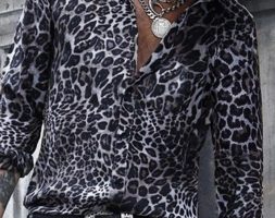 Ericdress Print Casual Leopard Spring Single-Breasted Men’s Shirt