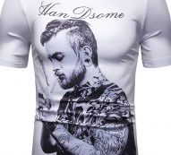 Ericdress Print Casual Round Neck Slim Mens T-shirt