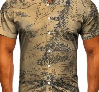 Ericdress Print Casual Slim Single-Breasted Men’s Shirt