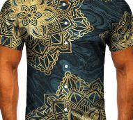 Ericdress Print Casual Slim Single-Breasted Men’s Shirt