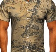Ericdress Print Casual Slim Single-Breasted Men’s Shirt