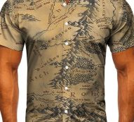 Ericdress Print Casual Slim Single-Breasted Men’s Shirt