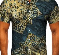 Ericdress Print Casual Slim Single-Breasted Men’s Shirt