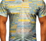 Ericdress Print Casual Slim Single-Breasted Men’s Shirt