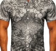 Ericdress Print Casual Slim Single-Breasted Men’s Shirt