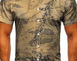 Ericdress Print Casual Slim Single-Breasted Men’s Shirt