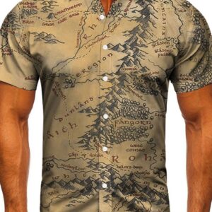 Ericdress Print Casual Slim Single-Breasted Men's Shirt