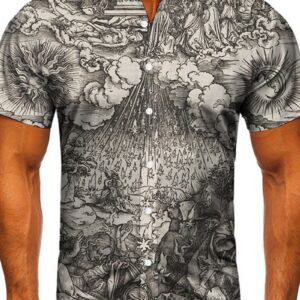 Ericdress Print Casual Slim Single-Breasted Men's Shirt