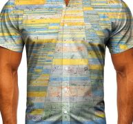 Ericdress Print Casual Slim Single-Breasted Men’s Shirt