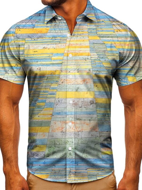 Ericdress Print Casual Slim Single-Breasted Men's Shirt