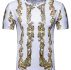 Ericdress Print Color Block Casual Straight Mens T-shirt