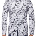 Ericdress Print Color Block Lapel Spring Single-Breasted Men’s Shirt