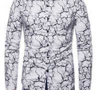 Ericdress Print Color Block Lapel Spring Single-Breasted Men’s Shirt