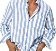 Ericdress Print European Stripe Single-Breasted Fall Men’s Shirt