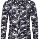 Ericdress Print Floral Lapel Single-Breasted Spring Men’s Shirt
