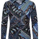 Ericdress Print Floral Lapel Single-Breasted Spring Men’s Shirt