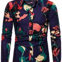 Ericdress Print Floral Lapel Single-Breasted Spring Men’s Shirt